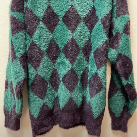 New Men’s AJOBYAJO Harlequin Check Crew Neck Sweater!!🔥🔥🔥 - Picture 12 of 16